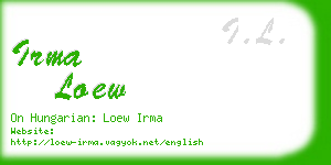 irma loew business card